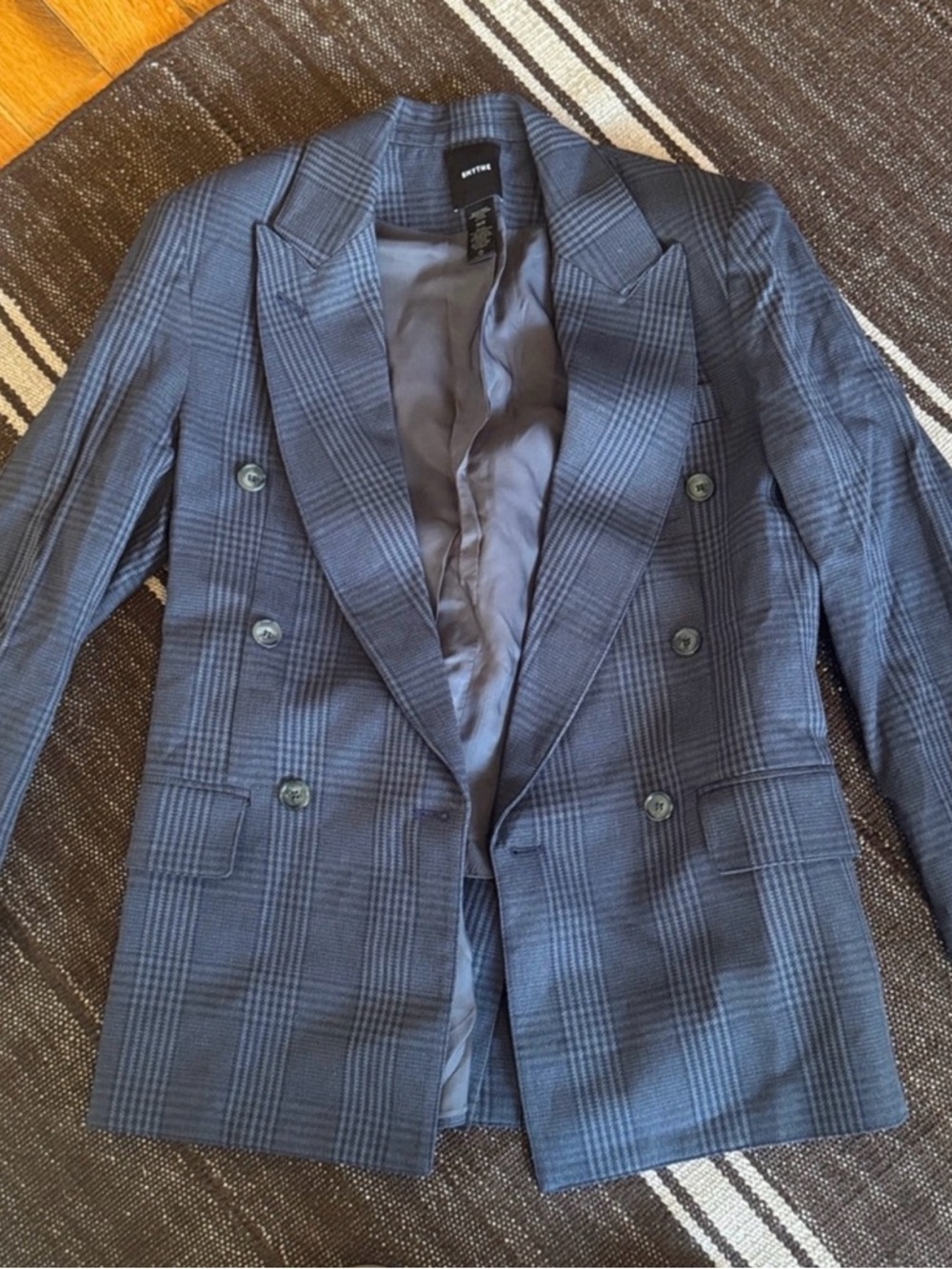 SMYTHE Double Breast Blazer in Navy